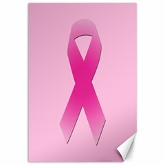 Pink Breast Cancer Symptoms Sign Canvas 12  X 18   by Alisyart