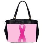 Pink Breast Cancer Symptoms Sign Office Handbags (2 Sides)  Back