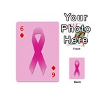 Pink Breast Cancer Symptoms Sign Playing Cards 54 (Mini)  Front - Diamond6