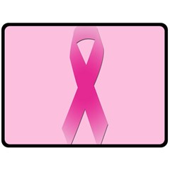Pink Breast Cancer Symptoms Sign Double Sided Fleece Blanket (Large) 