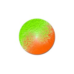 Plaid Green Orange White Circle Golf Ball Marker (4 Pack) by Alisyart