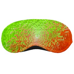 Plaid Green Orange White Circle Sleeping Masks