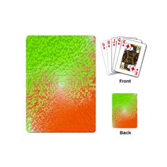 Plaid Green Orange White Circle Playing Cards (mini) 