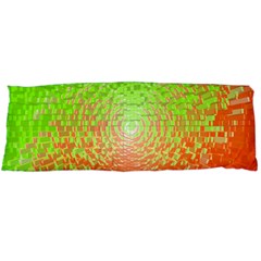 Plaid Green Orange White Circle Body Pillow Case (dakimakura)