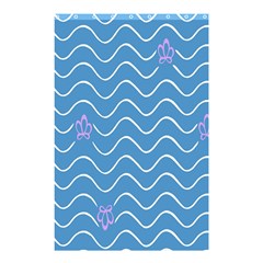 Springtime Wave Blue White Purple Floral Flower Shower Curtain 48  X 72  (small) 