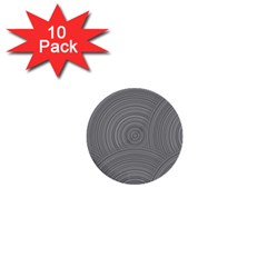 Circular Brushed Metal Bump Grey 1  Mini Buttons (10 Pack) 