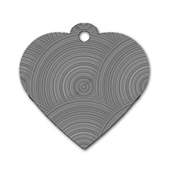 Circular Brushed Metal Bump Grey Dog Tag Heart (two Sides) by Alisyart