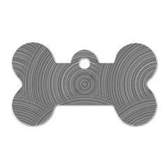 Circular Brushed Metal Bump Grey Dog Tag Bone (one Side) by Alisyart