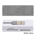 Circular Brushed Metal Bump Grey Memory Card Reader (Stick)  Front