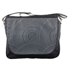 Circular Brushed Metal Bump Grey Messenger Bags