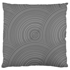 Circular Brushed Metal Bump Grey Large Cushion Case (one Side)