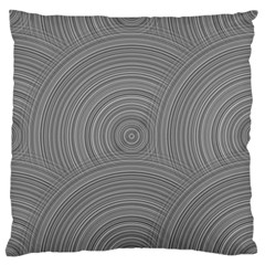 Circular Brushed Metal Bump Grey Large Flano Cushion Case (one Side) by Alisyart