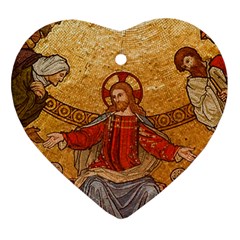 Gold Jesus Ornament (heart) by boho