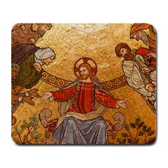 Gold Jesus Large Mousepads by boho