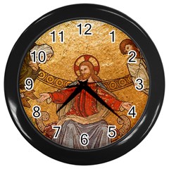 Gold Jesus Wall Clocks (black) by boho