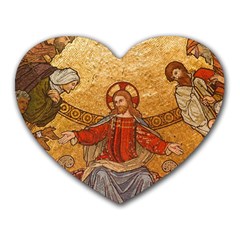 Gold Jesus Heart Mousepads by boho