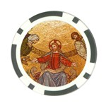 Gold Jesus Poker Chip Card Guard (10 pack) Front