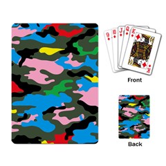 Rainbow Camouflage Playing Card by boho