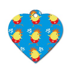 Easter Chick Dog Tag Heart (one Side) by boho