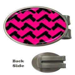 Pink Gun Money Clips (oval)  by boho