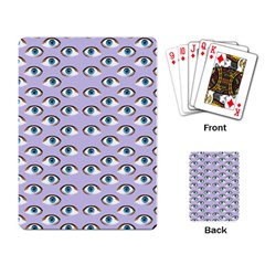 Purple Eyeballs Playing Card by boho