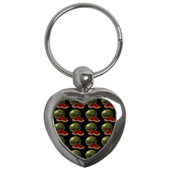 Black Watermelon Key Chains (heart)  by boho