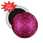 Pink Glitter 2.25  Magnets (100 pack)  Front