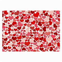 Red Hearts Large Glasses Cloth by boho