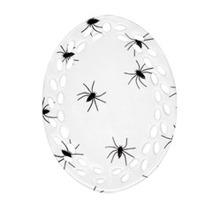 Spiders Oval Filigree Ornament (two Sides)