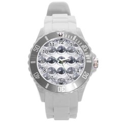 Disco Balls Round Plastic Sport Watch (l) by boho