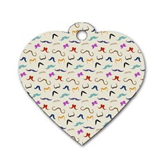 Mustaches Dog Tag Heart (one Side) by boho