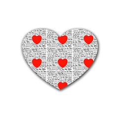 I Love You Heart Coaster (4 Pack)  by boho