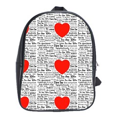 I Love You School Bags (xl)  by boho