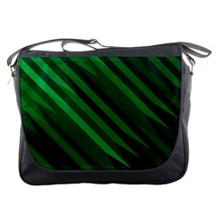 Abstract Blue Stripe Pattern Background Messenger Bags by Simbadda