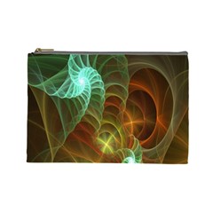 Art Shell Spirals Texture Cosmetic Bag (Large) 