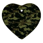 Camo Pattern Heart Ornament (Two Sides) Back