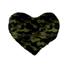 Camo Pattern Standard 16  Premium Heart Shape Cushions