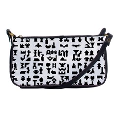 Anchor Puzzle Booklet Pages All Black Shoulder Clutch Bags
