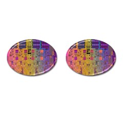 Circuit Board Pattern Lynnfield Die Cufflinks (Oval)