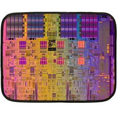 Circuit Board Pattern Lynnfield Die Double Sided Fleece Blanket (Mini) 