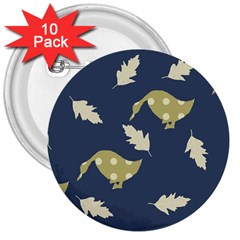 Duck Tech Repeat 3  Buttons (10 Pack)  by Simbadda