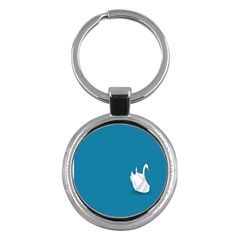 Swan Animals Swim Blue Water Key Chains (round) 