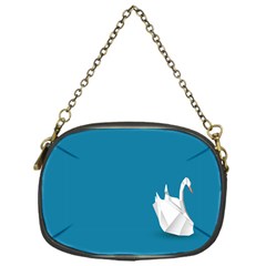 Swan Animals Swim Blue Water Chain Purses (one Side) 