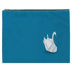 Swan Animals Swim Blue Water Cosmetic Bag (xxxl) 