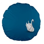 Swan Animals Swim Blue Water Large 18  Premium Round Cushions Front