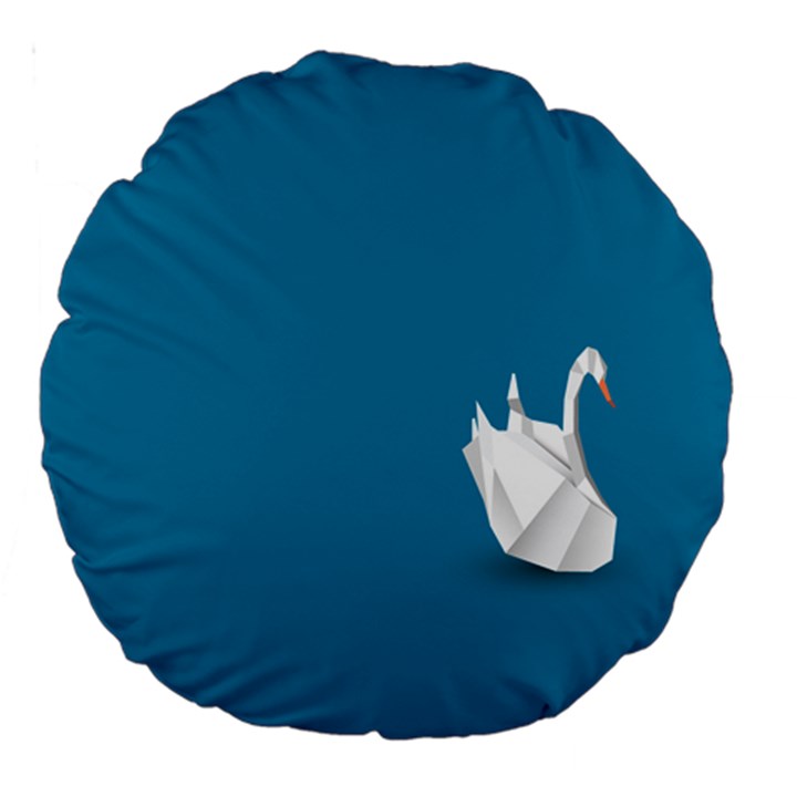 Swan Animals Swim Blue Water Large 18  Premium Round Cushions