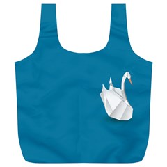 Swan Animals Swim Blue Water Full Print Recycle Bags (l)  by Alisyart