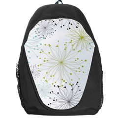 Retro Floral Flower Seamless Gold Blue Brown Backpack Bag