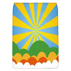 Sunlight Clouds Blue Yellow Green Orange White Sky Flap Covers (l) 