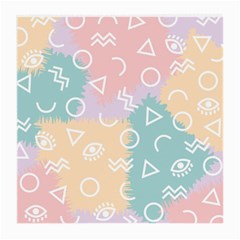 Triangle Circle Wave Eye Rainbow Orange Pink Blue Sign Medium Glasses Cloth (2-side) by Alisyart